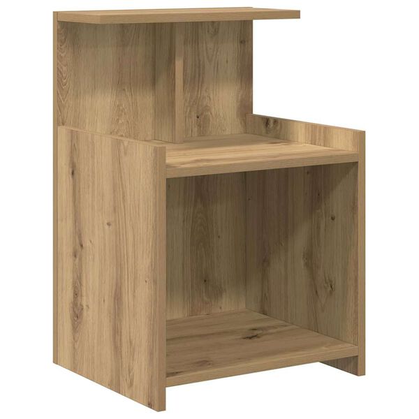 vidaXL Nachtkastje Artisan Eiken 40 x 35 x 60 cm Bewerkt hout