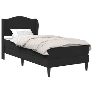 vidaXL Bedframe met hoofdeinde Zwart 90 x 190 cm Kunstleer