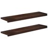 vidaXL Traplopers 2 st 100 x 30 x 2 cm Donkerbruin Massief beukenhout