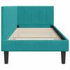 vidaXL Hoekbedframe met hoofdeinde Turquoise 80 x 200 cm Fluweel
