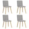 vidaXL Eetkamerstoelen 4 st stof wolk grijs