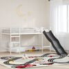 vidaXL Kinder loft bedframe met glijbaan Wit en Antraciet