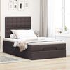 vidaXL Ottoman bed met matras 120x200cm stof donkerbruin