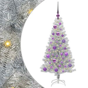 vidaXL Kerstboom Zilver 120 cm PET