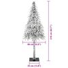 vidaXL Kerstboom met 300 LED met standaard Wit 210 cm PE en staal