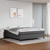 vidaXL Boxspring bed kunstleer grijs 180x200 cm