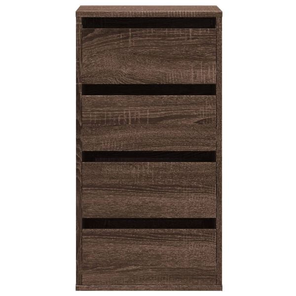 vidaXL Ladekast 40x41x76 cm bewerkt hout bruin eikenkleurig