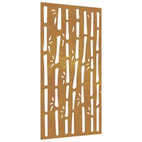 vidaXL Wanddecoratie tuin bamboe-ontwerp 105x55 cm cortenstaal