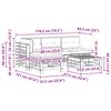 vidaXL Tuin loungeset 5 pcs Wasbruin Massief grenenhout