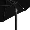 vidaXL Parasol met LED's en stalen paal 225x225x212 cm zwart