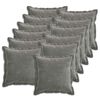 vidaXL Kussensloop 12 pcs HOUTEN Donkergrijs 45 x 45 cm Chenille Stof