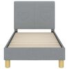 vidaXL Peuterbedframe met hoofdbord Lichtgrijs 70 x 140 cm Stof