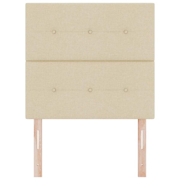vidaXL Hoofdbord met hoofdeinde Cr&egrave;me 90 cm Nep Leer