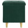 vidaXL Opslagottoman met kussen Donkergroen 40 x 40 x 45 cm Fluweel