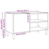vidaXL Platenkast 84,5x38x48 cm bewerkt hout artisanaal eikenkleur