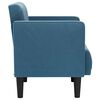 vidaXL Fauteuil met armleuningen Blauw 53 cm Fluweel