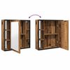 vidaXL Badkamerspiegelkast 60x16x60 cm spaanplaat oud hout