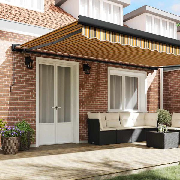 vidaXL Inklapbaar Zonnescherm Multikleur 500 &times; 300 cm Stof en Metaal