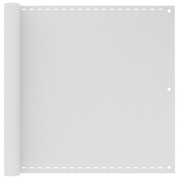 vidaXL Balkonscherm 90x500 cm HDPE wit