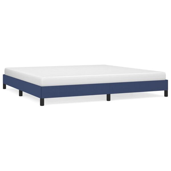 vidaXL Bedframe zonder matras stof blauw 200x200 cm