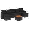 vidaXL 8-delige Loungeset met kussens poly rattan zwart