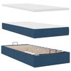 vidaXL Ottoman bed met matrassen en LED's 180x200cm stof blauw