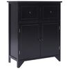 vidaXL Bijzetkast 60x30x75 cm paulowniahout zwart