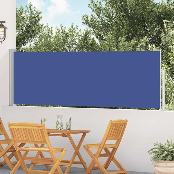 vidaXL Tuinscherm uittrekbaar 100x500 cm blauw