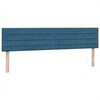 vidaXL Boxspring met matrassen fluweel donkerblauw 180x210 cm