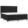 vidaXL Boxspring met matras fluweel zwart 160x200 cm