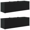 vidaXL Plantenbakken met 3 potten 2 st 105x30x32 cm poly rattan zwart