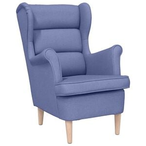 vidaXL Fauteuil 74x84x100 cm stof jeansblauw