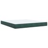 vidaXL Boxspring met matras fluweel donkergroen 180x200 cm