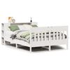 vidaXL Bed met boekenkast zonder matras grenenhout wit 160x200 cm