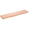 vidaXL Wandschap 80x20x2 cm behandeld massief eikenhout lichtbruin