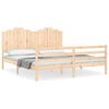 vidaXL Bedframe met hoofdbord massief hout