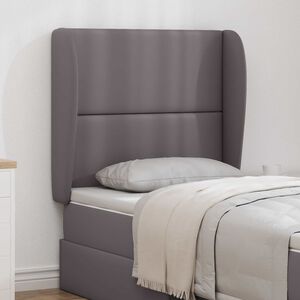 vidaXL Hoofdbord oor Dim Grijs 80 x 23 x 6 cm PVC