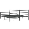 vidaXL Bedframe met hoofd- en voeteneinde&nbsp;metaal zwart 200x200 cm