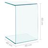 vidaXL Bijzettafel 40x40x60 cm gehard glas