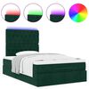 vidaXL Ottoman bed met matrassen en LED's 120x200cm fluweel