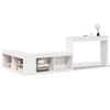 vidaXL Nachtkastje met bureau 232x112x75 cm massief grenenhout wit