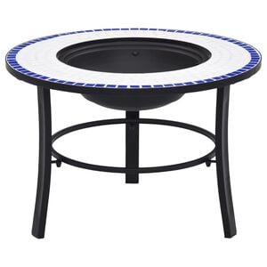 vidaXL Vuurschaal moza&iuml;ek 68 cm keramiek blauw en wit