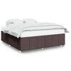 vidaXL Bedframe zonder matras stof donkerbruin 200x200 cm