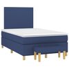 vidaXL Boxspring met matras stof blauw 120x200 cm