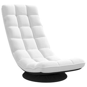 vidaXL Vloerstoel draaibaar 70x51x79 cm stof wit