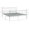 vidaXL Bedframe metaal grijs 200x200 cm