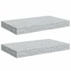 vidaXL Wandschappen 2 st zwevend 40x23x3,8 cm MDF betongrijs