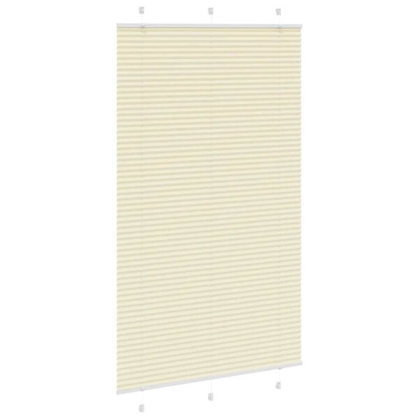 vidaXL Pliss&eacute; rolgordijn 115x200cm stofbreedte 114,4cm polyester cr&egrave;me