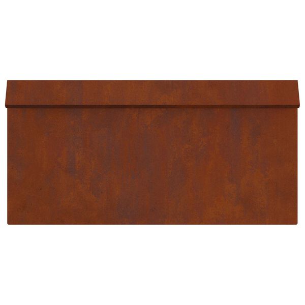 vidaXL Slakkenhekje Roestig 50 x 3,5 x 25 cm Cortenstaal