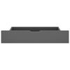 vidaXL Bedframe met 2 lades massief grenenhout donkergrijs 140x200 cm